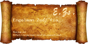 Engelman Zsófia névjegykártya