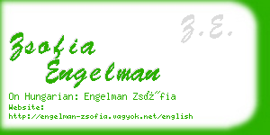 zsofia engelman business card